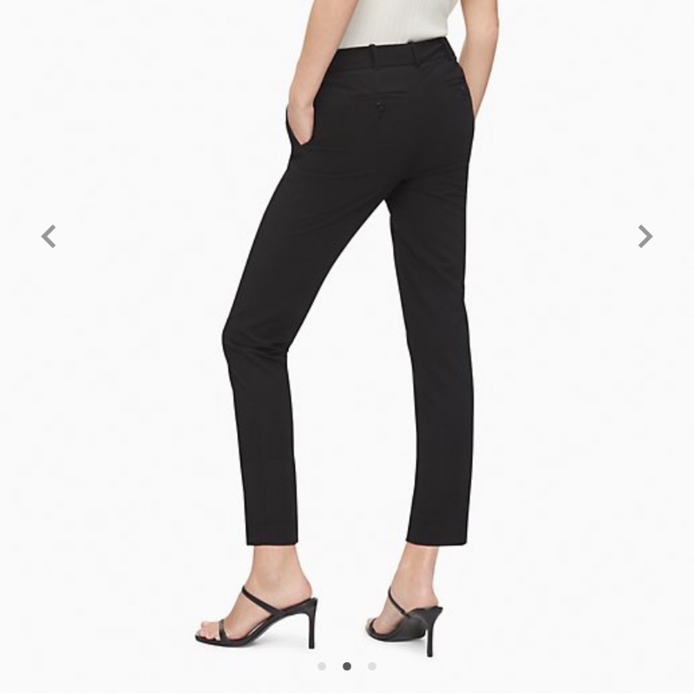 Calvin Klein Solid High Waist Leg Pants